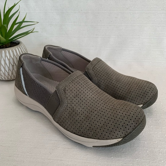 DANSKO Halle Gray Perforated Suede Slip On Comfort Sneaker Woman’s EU38 US7.5-8 - Picture 6 of 16